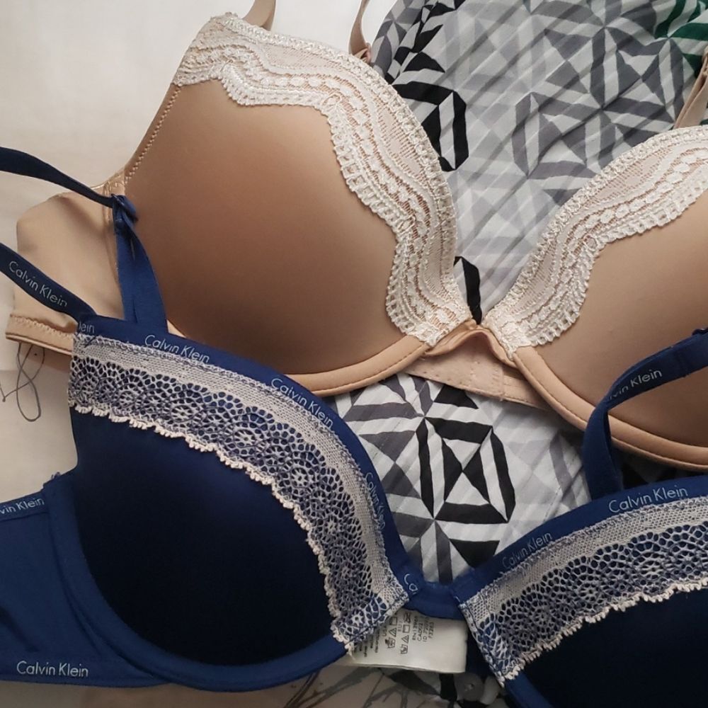 CALVIN KLEIN push-up bras 34A & 34B